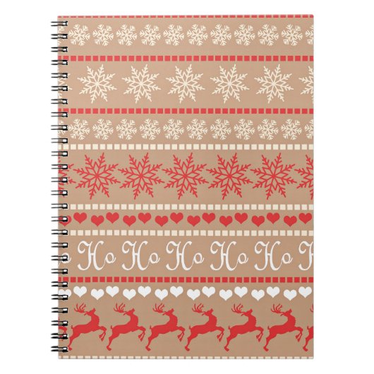 Populair kerstpatroon notitieboek (Voorkant)