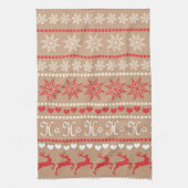 Populair kerstpatroon theedoek (Verticaal)