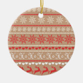 Populair kerstvakantie patroon keramisch ornament (Voorkant)