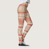Populair kerstvakantie patroon leggings (Rechts)