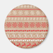Populair kerstvakantie patroon magneet (Voorkant)
