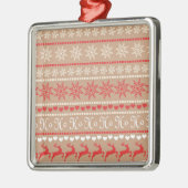 Populair kerstvakantie patroon metalen ornament (Links)