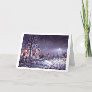 Populair klassiek, oud kerstcadeau-afbeelding feestdagen kaart