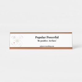 Populair/Krachtig Roze Gouden Bureaublad Plaque Bureau Naambordje