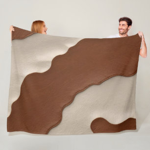 Populair Luxe Elegante Nep Rund leder Collectie Fleece Deken