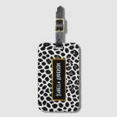 Populair luxe wit luipaard Elegant Collectie Bagagelabel (Voorkant (verticaal))