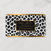 Populair luxe wit luipaard Elegant Collectie Visitekaartje (Voorkant)