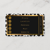 Populair luxe wit luipaard Elegant Collectie Visitekaartje (Achterkant)