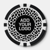 Populair Luxe Wit Luipaard Elegante Collectie Poker Chips (Voorkant)