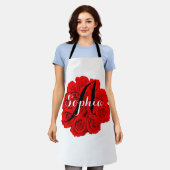 Populair Meisje Namen Verrassing Gift Roze Rozen Schort (Gedragen)
