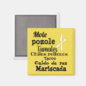 Populair Mexicaans eten Magneet (Voorkant / Achterkant)