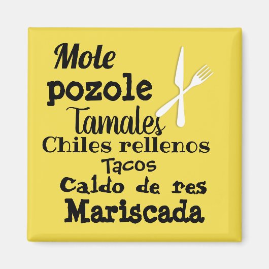 Populair Mexicaans eten Magneet (Voorkant)