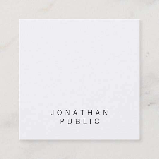Populair minimalistisch professioneel ontwerp van vierkante visitekaartje (Voorkant)