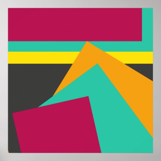 Populair modern geometrisch ontwerp, poster (Voorkant)