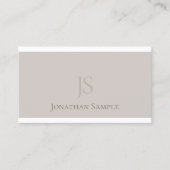 Populair Monogrammed Slank Grafisch Ontwerp Modern Visitekaartje (Voorkant)