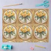 Populair mooi geel rose Collectie Tissuepapier (Craft)