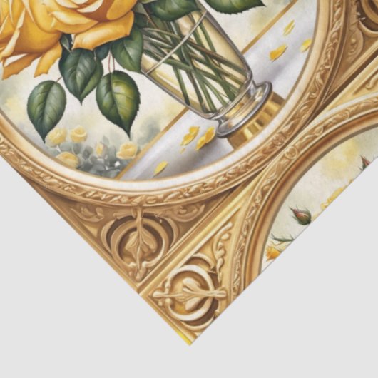 Populair mooi geel rose Collectie Tissuepapier (Detail)