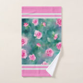 Populair mooi Waterverf roze rozen Collectie Bad Handdoek (Handdoek)