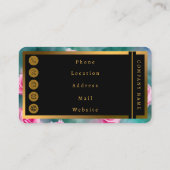 Populair mooi Waterverf roze rozen Collectie Visitekaartje (Achterkant)