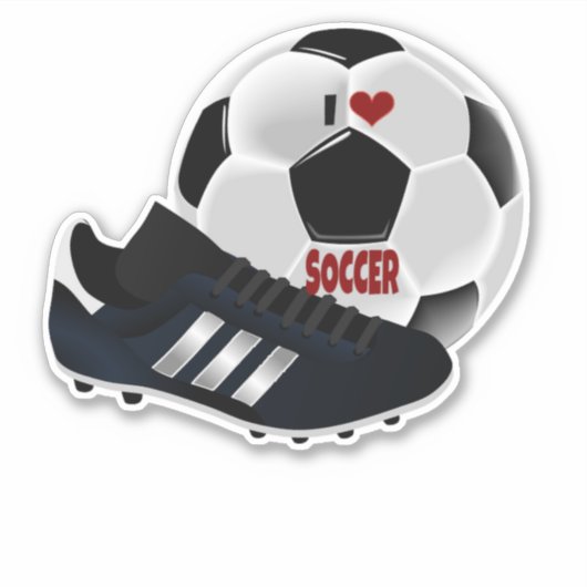 Populair ontwerp, voetbal en schoen voor voetbal sticker (Voorkant)