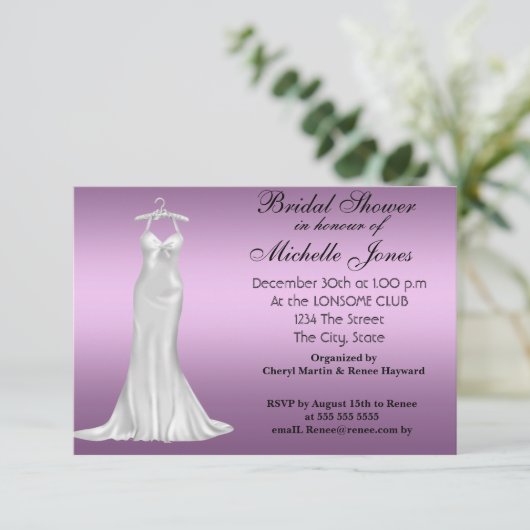 Populair Paars Vrijgezellenfeest Kaart (Staand voorkant)