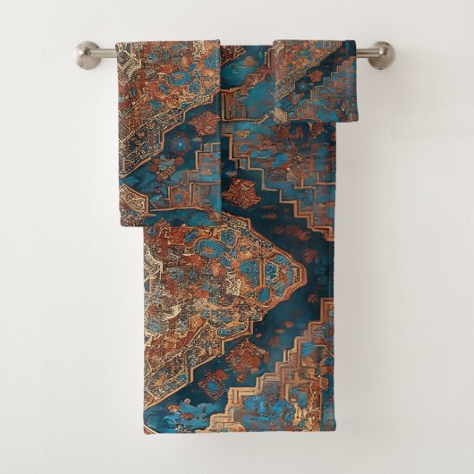 Populair Perzisch Mooi Oud Patroon Collectie Bad Handdoek (Insitu)