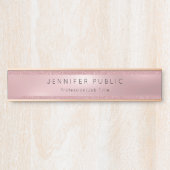 Populair Roos Gold Glitter Professional Modern Gla Deurbordje (Voorkant)