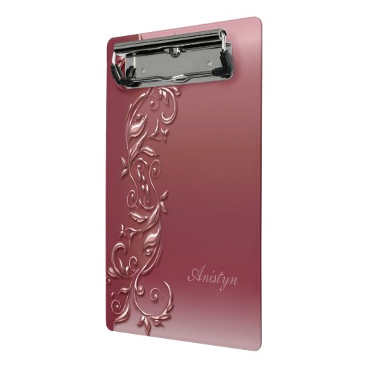 Populair Roos Gold  ontwerp Mini Klembord (Angled2)