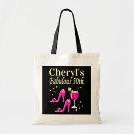 POPULAIR ROZE 50E VERJAARDAG DIVA DESIGN TOTE BAG