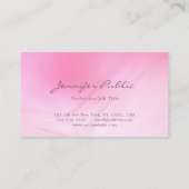 Populair Roze Sjabloon Handgeschreven Tekst Modern Visitekaartje (Achterkant)