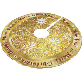 Populair Snowflake Gold Glitter Kerstboom Rok