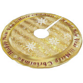 Populair Snowflake Gold Glitter Kerstboom Rok (Gekanteld)