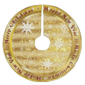 Populair Snowflake Gold Glitter Kerstboom Rok (Voorkant)