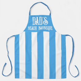 Populair Stijlvol Blauw en Wit Brede Streep Schort