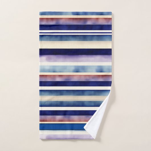 Populair Summer Navy Blue Boat Stripes Collectie Bad Handdoek (Handdoek)