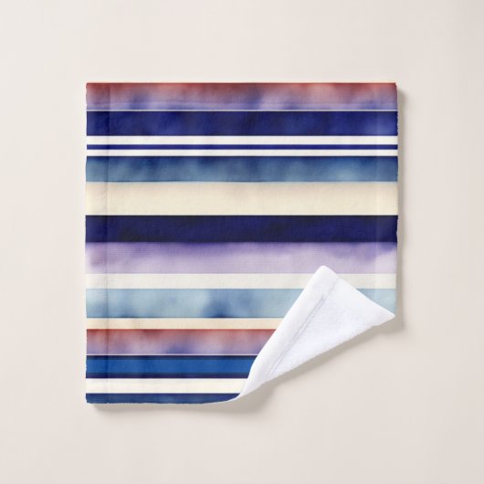 Populair Summer Navy Blue Boat Stripes Collectie Bad Handdoek (Wasdoekje)