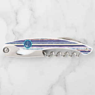 Populair Summer Navy Blue Boat Stripes Collectie Kurkentrekker