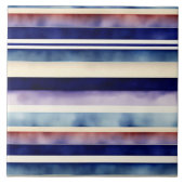 Populair Summer Navy Blue Boat Stripes Collectie Tegeltje (Voorkant)
