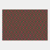 Populair Trendy Rood Groen Zwart Plaid Inpakpapier Vel (Voorkant)