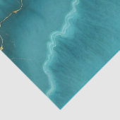 Populair Turquoise Blue Gold Marble Collectie Tissuepapier (Detail)