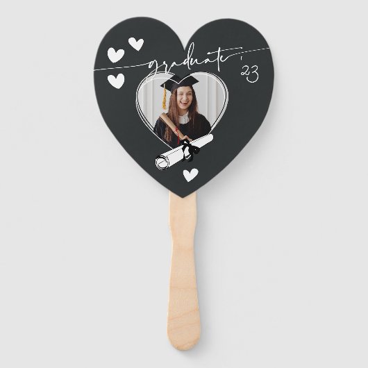 Populair UNIQUELY FRAMED Heart omgeven Handwaaier (Voorkant)