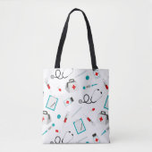 Populair Verpleegster patroon vrouwen leuke canvas Tote Bag (Voorkant)