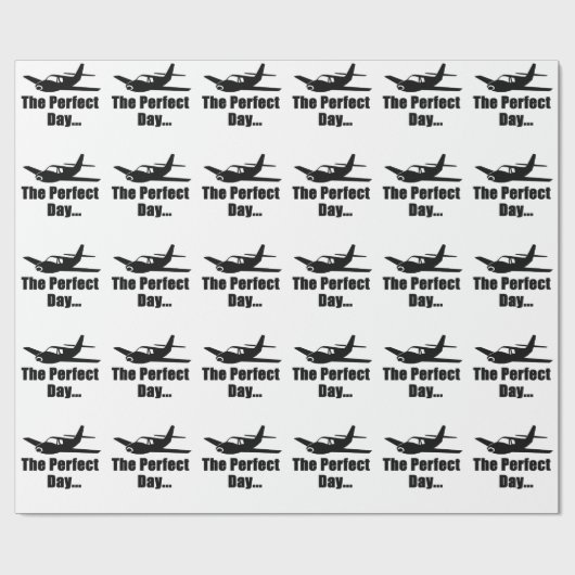 Populair vliegtuig cadeaupapier (Vlak)