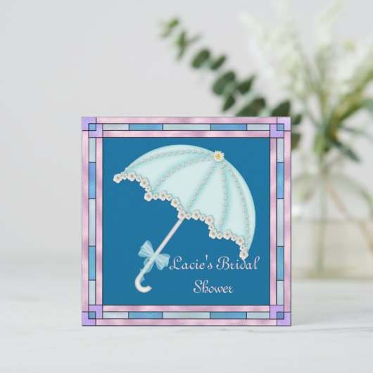 Populair VRIJGEZELLENFEEST voor INVITATIE W/UMBREL Kaart (Staand voorkant)