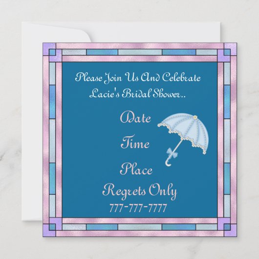 Populair VRIJGEZELLENFEEST voor INVITATIE W/UMBREL Kaart (Achterkant)