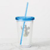 Populair witkuikenkwartet acryl drinkbeker (Achterkant)