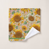 Populair zonnebloempel Collectie Bad Handdoek (Wasdoekje)