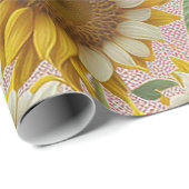 Populair zonnebloempel Collectie Cadeaupapier (Rol Hoek)