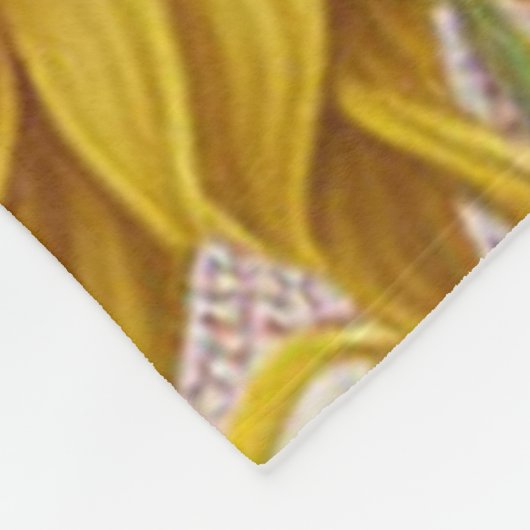 Populair zonnebloempel Collectie Fleece Deken (Hoek)