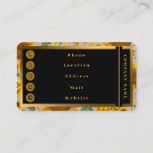 Populair zonnebloempel Collectie Visitekaartje (Achterkant)